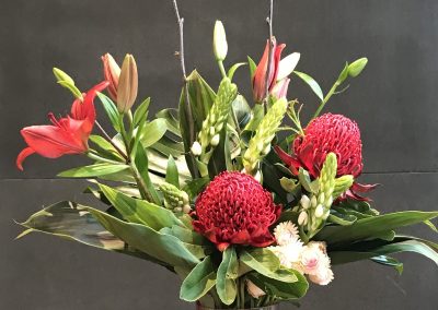 Corporate flowers with waratahs