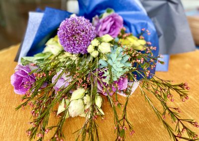 Stunning purple flowers by Petal and Rose